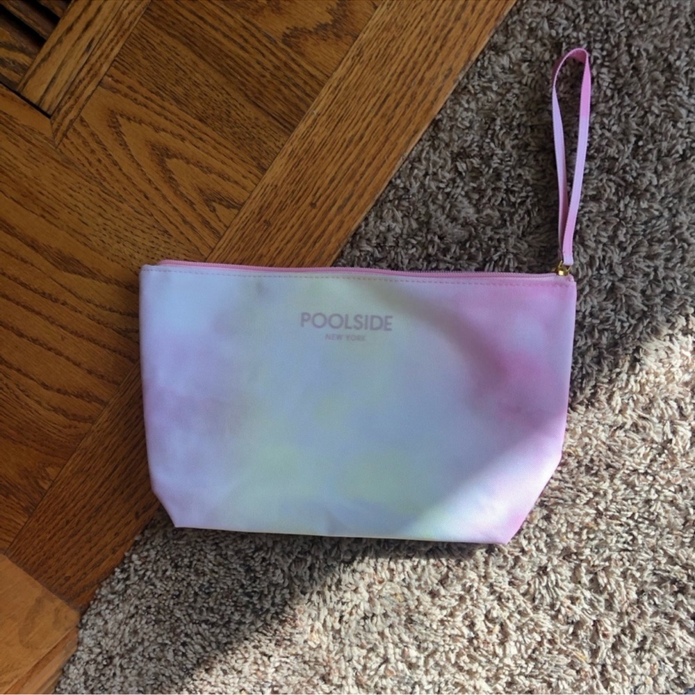 Pink and White Poolside brand bag